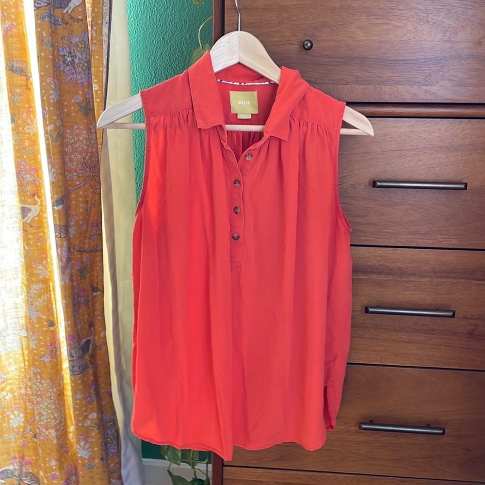 Anthropologie Button Collared Tank For Work Or Ca… - image 1